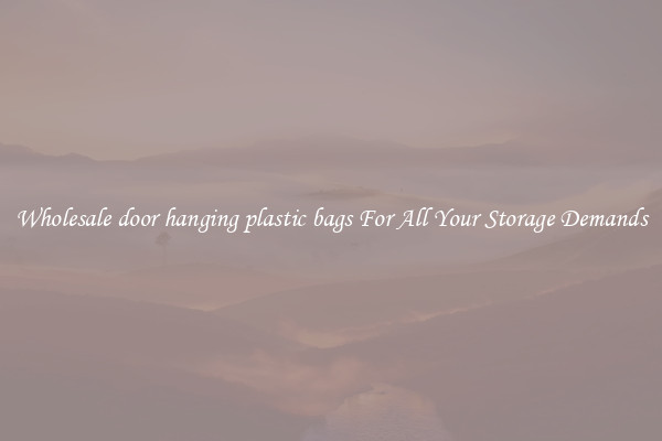 Wholesale door hanging plastic bags For All Your Storage Demands