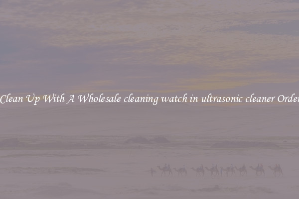 Clean Up With A Wholesale cleaning watch in ultrasonic cleaner Order