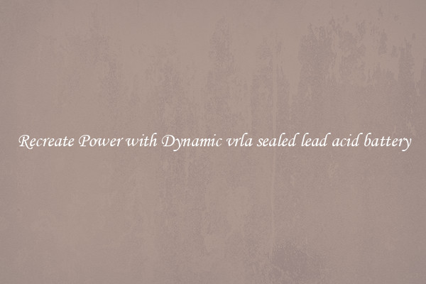 Recreate Power with Dynamic vrla sealed lead acid battery