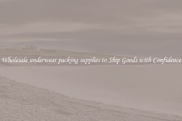 Wholesale underwear packing supplies to Ship Goods with Confidence