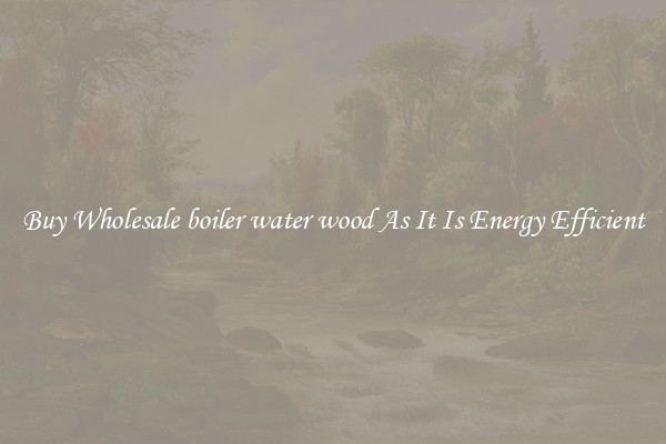 Buy Wholesale boiler water wood As It Is Energy Efficient