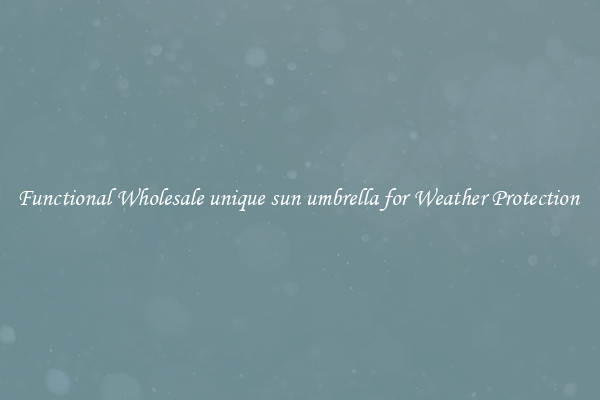 Functional Wholesale unique sun umbrella for Weather Protection 