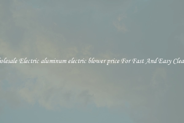 Wholesale Electric aluminum electric blower price For Fast And Easy Cleanup