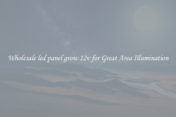 Wholesale led panel grow 12v for Great Area Illumination