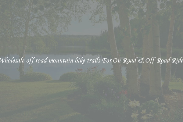 Wholesale off road mountain bike trails For On-Road & Off-Road Rides