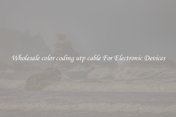 Wholesale color coding utp cable For Electronic Devices