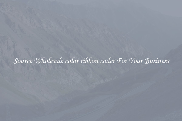 Source Wholesale color ribbon coder For Your Business