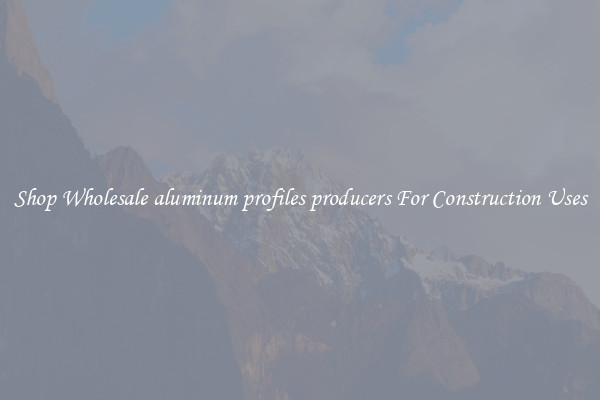 Shop Wholesale aluminum profiles producers For Construction Uses